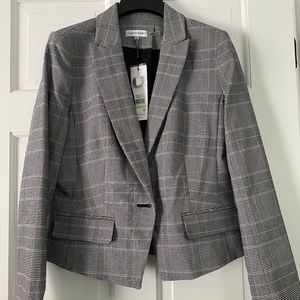 Calvin Klein Grey Striped Blazer